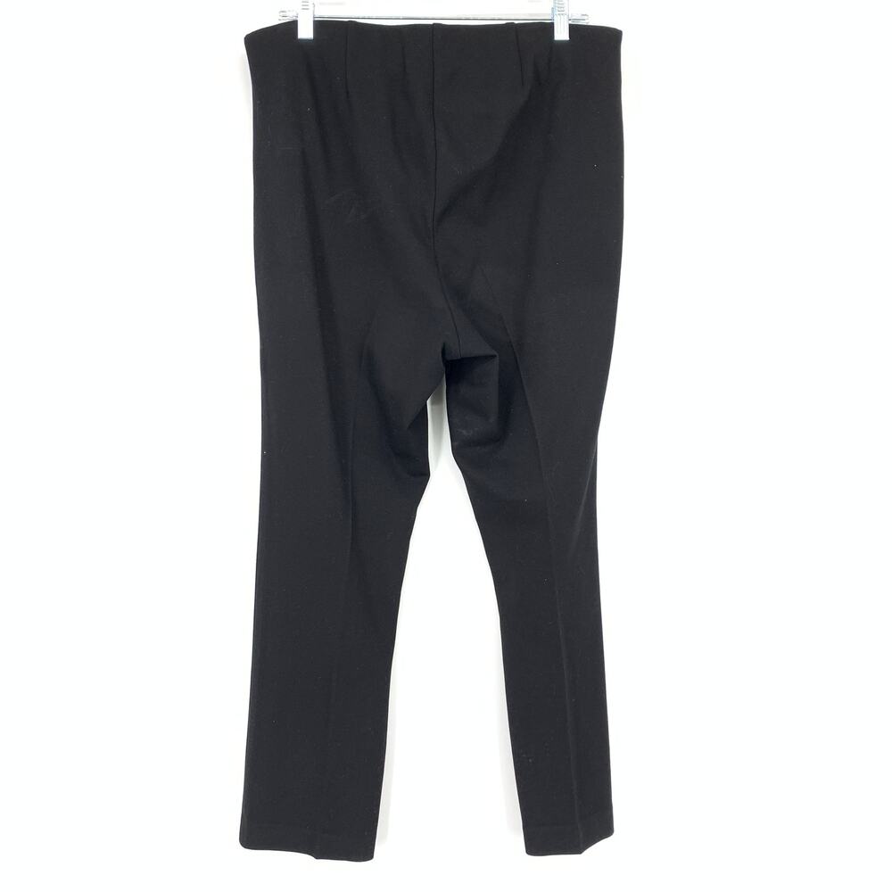 Chicos Straight Leg Ponte Dress Pants Womens Size 2P US 12P Black Pull On - Picture 2 of 6